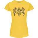 Serpent Dragon Gothic Fantasy Heavy Metal Womens Petite Cut T-Shirt Yellow