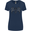 Serpent Dragon Gothic Fantasy Heavy Metal Womens Wider Cut T-Shirt Navy Blue
