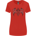 Serpent Dragon Gothic Fantasy Heavy Metal Womens Wider Cut T-Shirt Red