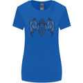 Serpent Dragon Gothic Fantasy Heavy Metal Womens Wider Cut T-Shirt Royal Blue