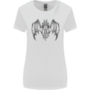Serpent Dragon Gothic Fantasy Heavy Metal Womens Wider Cut T-Shirt White