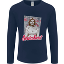 Service Secret Fashion Mens Long Sleeve T-Shirt Navy Blue