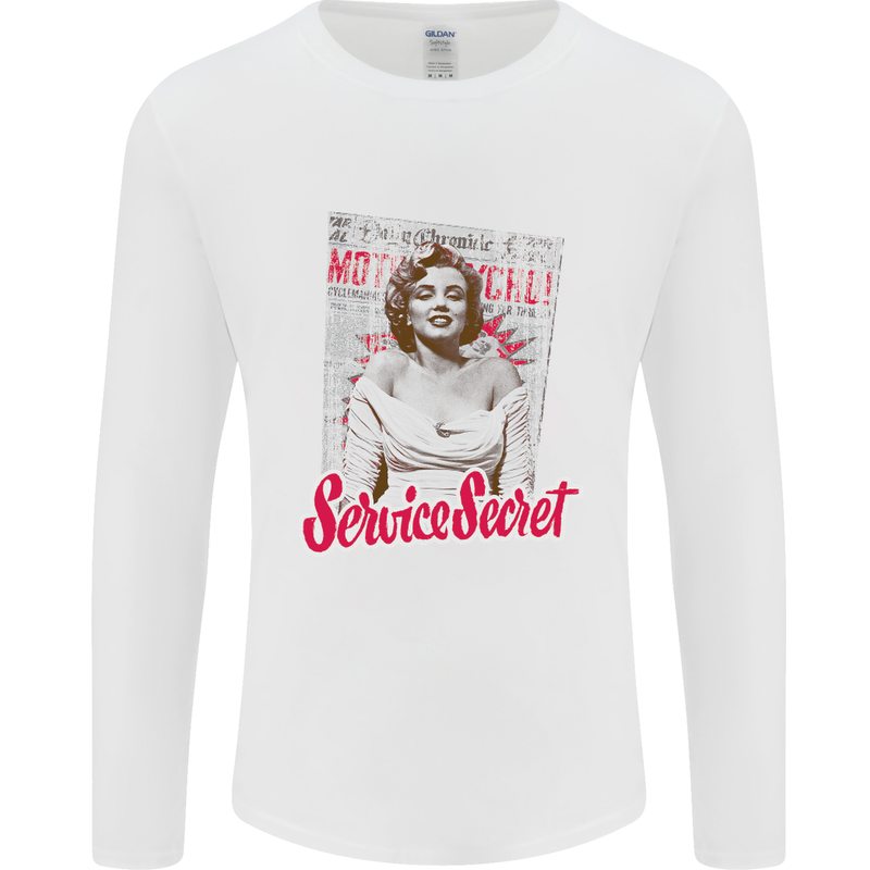 Service Secret Fashion Mens Long Sleeve T-Shirt White