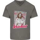 Service Secret Fashion Mens V-Neck Cotton T-Shirt Charcoal