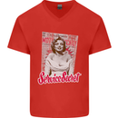 Service Secret Fashion Mens V-Neck Cotton T-Shirt Red