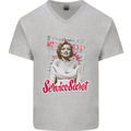 Service Secret Fashion Mens V-Neck Cotton T-Shirt Sports Grey