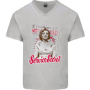 Service Secret Fashion Mens V-Neck Cotton T-Shirt Sports Grey