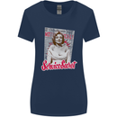 Service Secret Fashion Womens Wider Cut T-Shirt Navy Blue