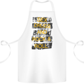 Sex Drugs & Rock & Roll Guitar Music Weed Cotton Apron 100% Organic White