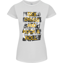 Sex Drugs & Rock & Roll Guitar Music Weed Womens Petite Cut T-Shirt White