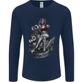 Sexy Engine Muscle Car Hot Rod Hotrod Mens Long Sleeve T-Shirt Navy Blue