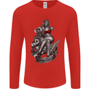 Sexy Engine Muscle Car Hot Rod Hotrod Mens Long Sleeve T-Shirt Red