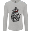 Sexy Engine Muscle Car Hot Rod Hotrod Mens Long Sleeve T-Shirt Sports Grey