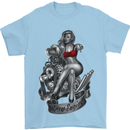Sexy Engine Muscle Car Hot Rod Hotrod Mens T-Shirt Cotton Gildan Light Blue