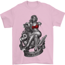 Sexy Engine Muscle Car Hot Rod Hotrod Mens T-Shirt Cotton Gildan Light Pink
