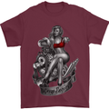 Sexy Engine Muscle Car Hot Rod Hotrod Mens T-Shirt Cotton Gildan Maroon