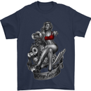 Sexy Engine Muscle Car Hot Rod Hotrod Mens T-Shirt Cotton Gildan Navy Blue