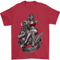 Sexy Engine Muscle Car Hot Rod Hotrod Mens T-Shirt Cotton Gildan Red