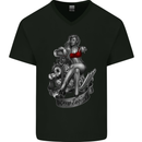 Sexy Engine Muscle Car Hot Rod Hotrod Mens V-Neck Cotton T-Shirt Black