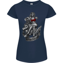 Sexy Engine Muscle Car Hot Rod Hotrod Womens Petite Cut T-Shirt Navy Blue
