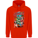 Sexy Merry Christmas Funny Christmas Mens 80% Cotton Hoodie Bright Red
