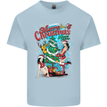Sexy Merry Christmas Funny Christmas Mens Cotton T-Shirt Tee Top Light Blue