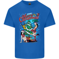 Sexy Merry Christmas Funny Christmas Mens Cotton T-Shirt Tee Top Royal Blue
