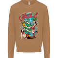 Sexy Merry Christmas Funny Christmas Mens Sweatshirt Jumper Caramel Latte