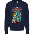 Sexy Merry Christmas Funny Christmas Mens Sweatshirt Jumper Navy Blue