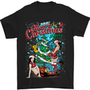 Sexy Merry Christmas Funny Christmas Mens T-Shirt Cotton Gildan Black