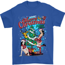Sexy Merry Christmas Funny Christmas Mens T-Shirt Cotton Gildan Royal Blue