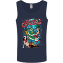 Sexy Merry Christmas Funny Christmas Mens Vest Tank Top Navy Blue