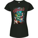 Sexy Merry Christmas Funny Christmas Womens Petite Cut T-Shirt Black