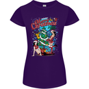 Sexy Merry Christmas Funny Christmas Womens Petite Cut T-Shirt Purple