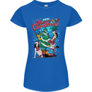 Sexy Merry Christmas Funny Christmas Womens Petite Cut T-Shirt Royal Blue