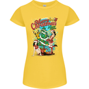 Sexy Merry Christmas Funny Christmas Womens Petite Cut T-Shirt Yellow