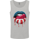 Sexy USA Flag Lips America July 4th Mens Vest Tank Top Sports Grey