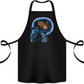 Sh!t For Bains Funny Offensive Dopey Dumb Cotton Apron 100% Organic Black