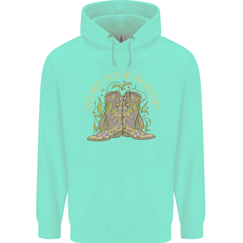 Shake Your Bootie Mardi Gras Childrens Kids Hoodie Peppermint