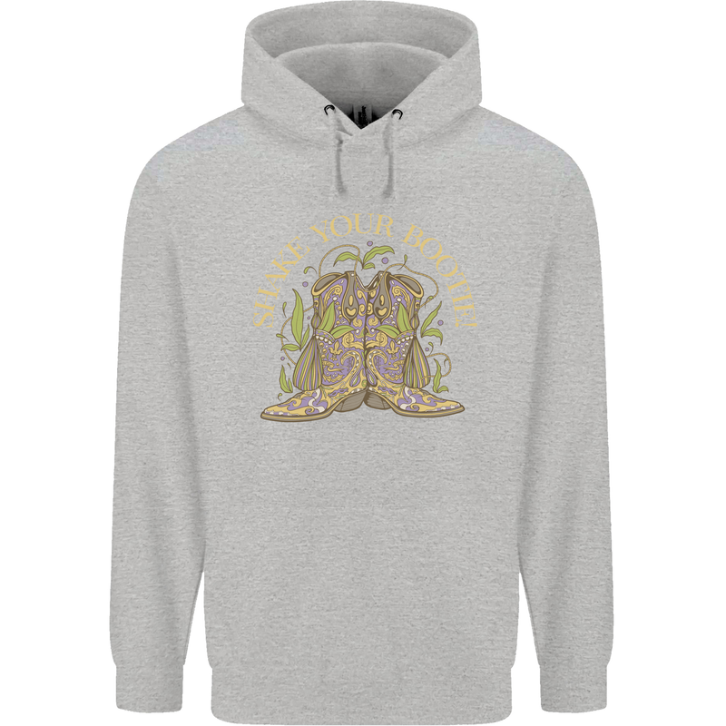 Shake Your Bootie Mardi Gras Childrens Kids Hoodie Sports Grey