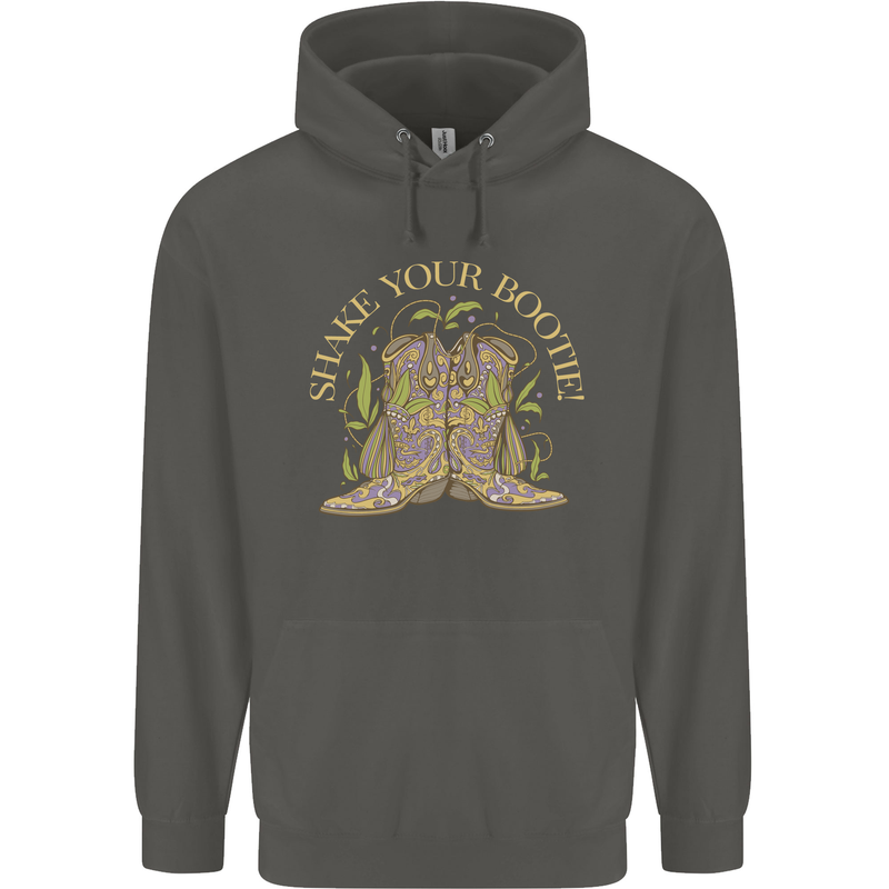 Shake Your Bootie Mardi Gras Childrens Kids Hoodie Storm Grey