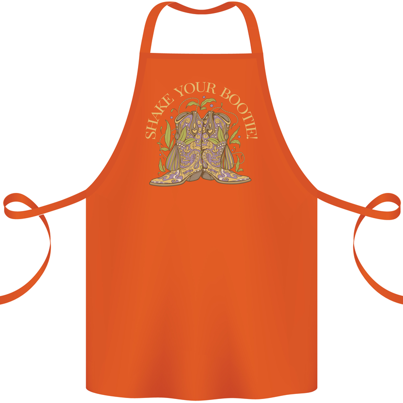 Shake Your Bootie Mardi Gras Cotton Apron 100% Organic Orange