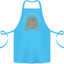 Shake Your Bootie Mardi Gras Cotton Apron 100% Organic Turquoise