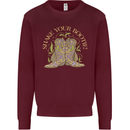Shake Your Bootie Mardi Gras Kids Sweatshirt Jumper Maroon