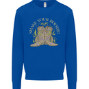 Shake Your Bootie Mardi Gras Kids Sweatshirt Jumper Royal Blue