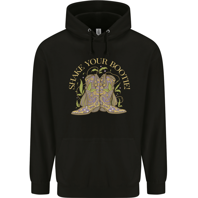Shake Your Bootie Mardi Gras Mens 80% Cotton Hoodie Black