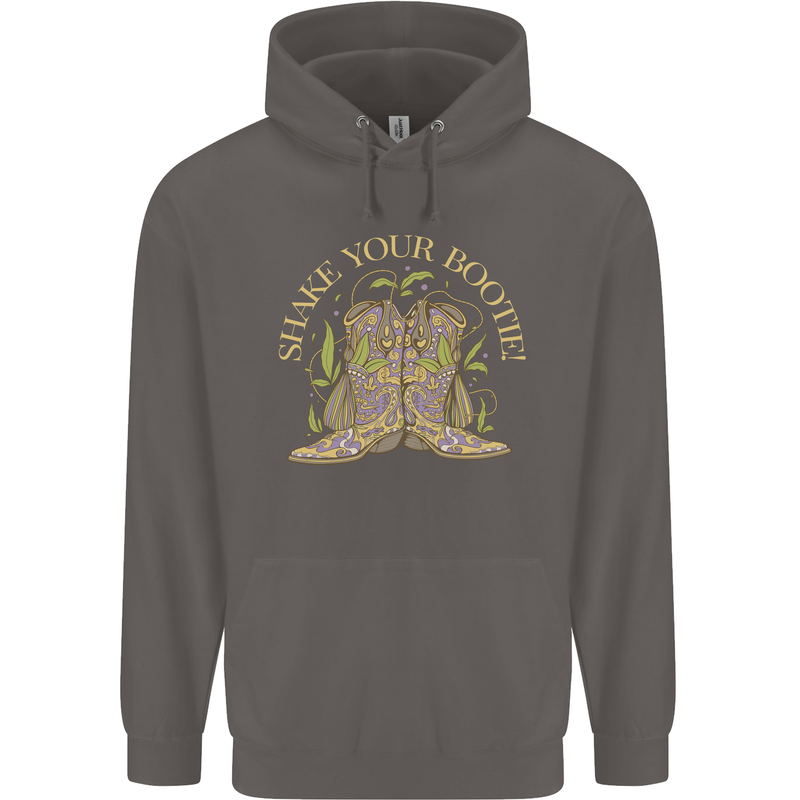 Shake Your Bootie Mardi Gras Mens 80% Cotton Hoodie Charcoal