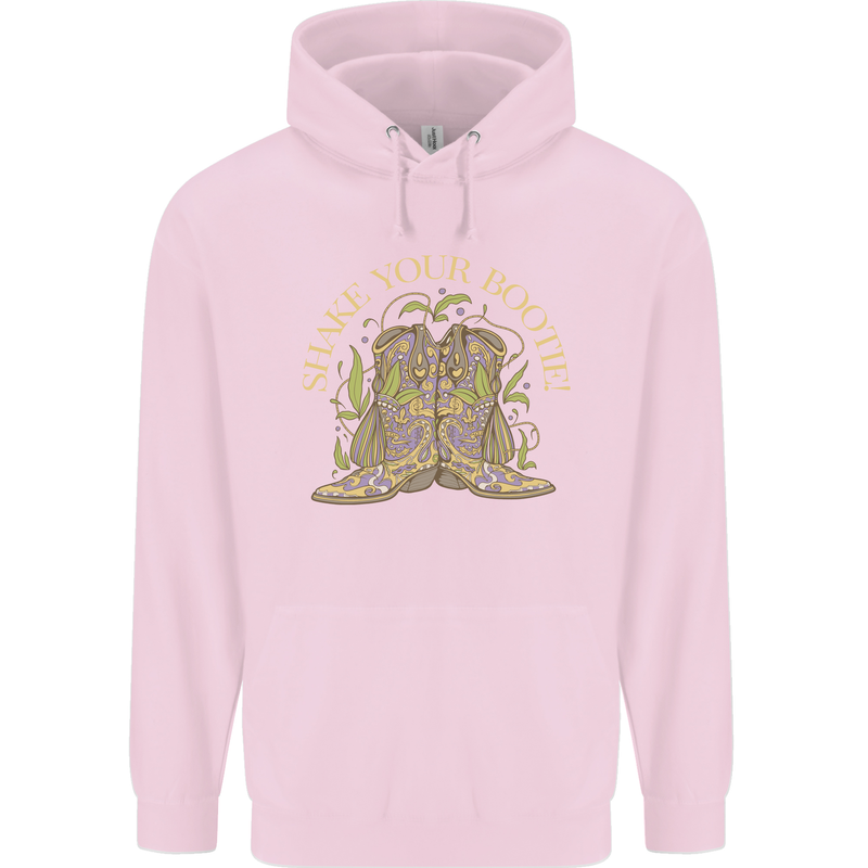 Shake Your Bootie Mardi Gras Mens 80% Cotton Hoodie Light Pink
