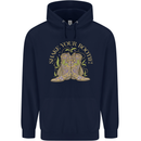 Shake Your Bootie Mardi Gras Mens 80% Cotton Hoodie Navy Blue