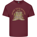 Shake Your Bootie Mardi Gras Mens Cotton T-Shirt Tee Top Maroon